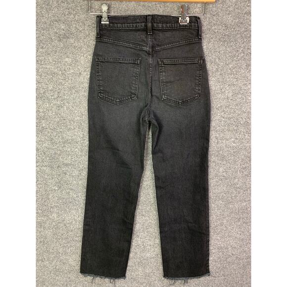 Frank and Eileen $328 Monaghan Mom Jean Black Denim Size 25 MADE IN USA - Picture 3 of 13